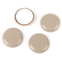 Certified Round Taupe Self-Adhesive Furniture Gliders, Ceramic Tile/Carpet, 1-1/2-in, 4-pc