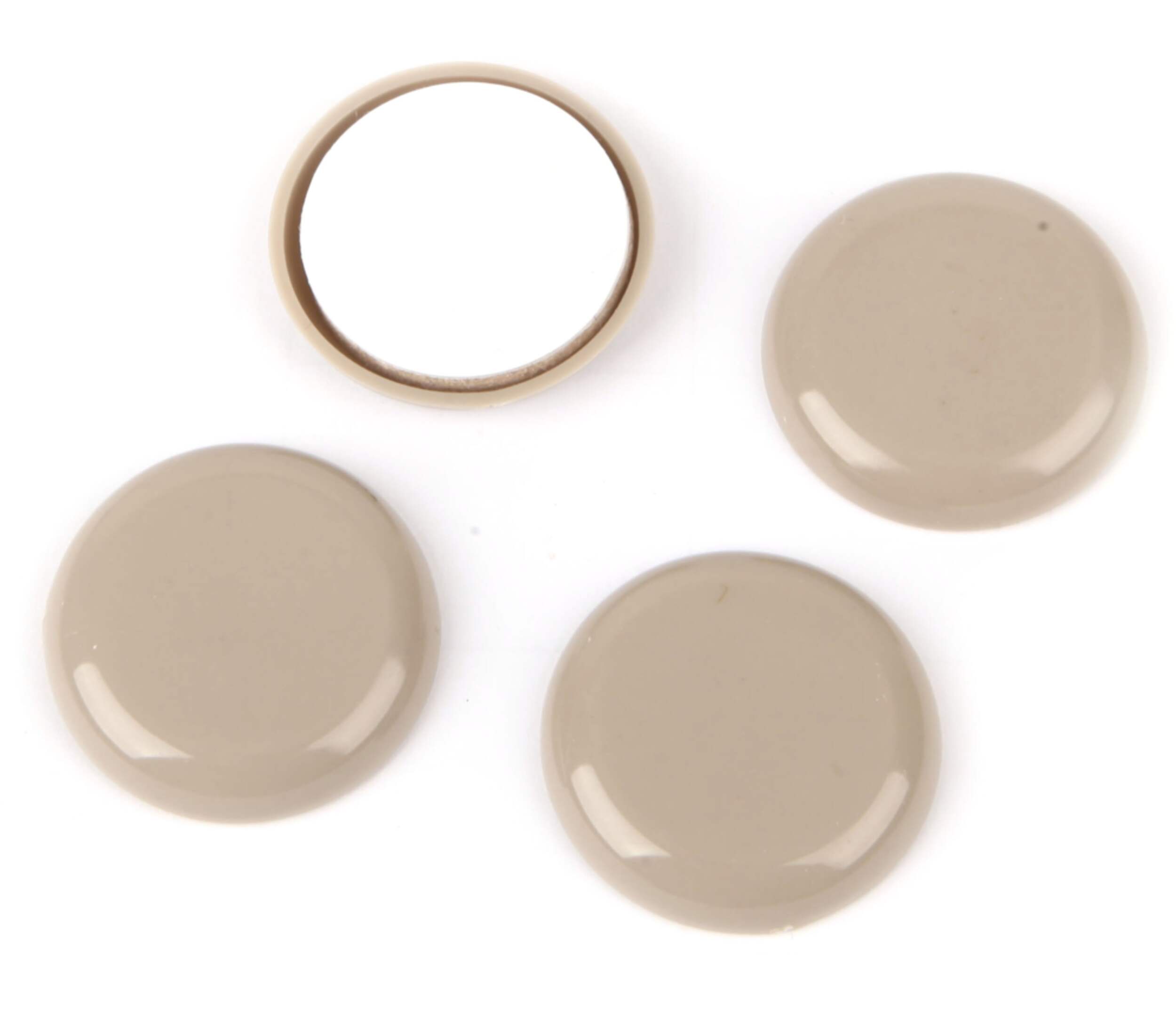Certified Round Taupe Self-Adhesive Furniture Gliders, Ceramic Tile/Carpet, 1-1/2-in, 4-pc Composite_or_Mixed