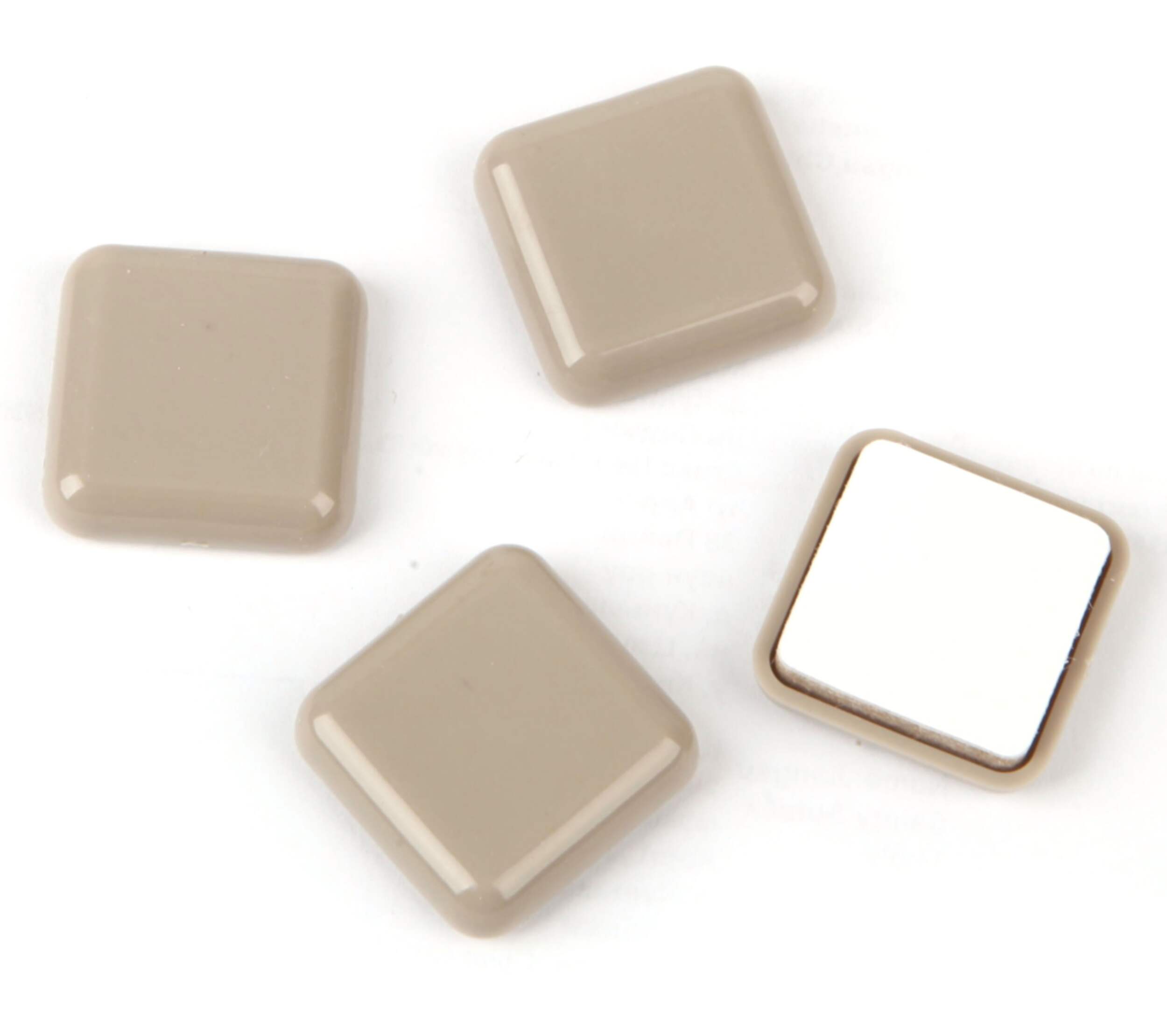 Certified Round Taupe Self-Adhesive Furniture Gliders, Ceramic Tile/Carpet, 1-in, 4-pc Composite_or_Mixed