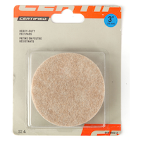 Heavy Duty Round Pads, Corrects Uneven Surface, 3-in, Beige, 4-pc Front_Flat