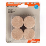 Likewise Round Heavy Duty Felt Pads Value Pack, Surface Protection, 1-1/2-in, Beige, 24-pc Front_Flat