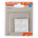 Certified Round Vinyl Bumpers, Self-Adhesive, Surface Protection, Assorted Sizes, Clear, 8-pc Front_Flat
