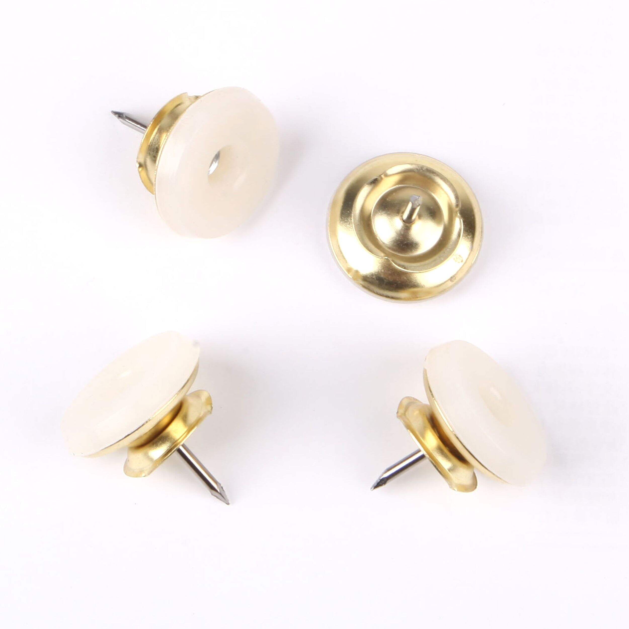 Certified Snail-On Swivelling Furniture Glides, For Wooden/Tubular Metal Legs, 1 1/4-in, Brass Composite_or_Mixed