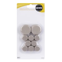 Furniture Glider Kit, For Carpet and Ceramic Tiles, Assorted Sizes, 20-pc Front_Flat