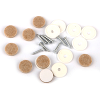 Screw-On Heavy Duty Felt Pads, Screw-On Nylon Discs, 3/4-in, Beige, 8-pc