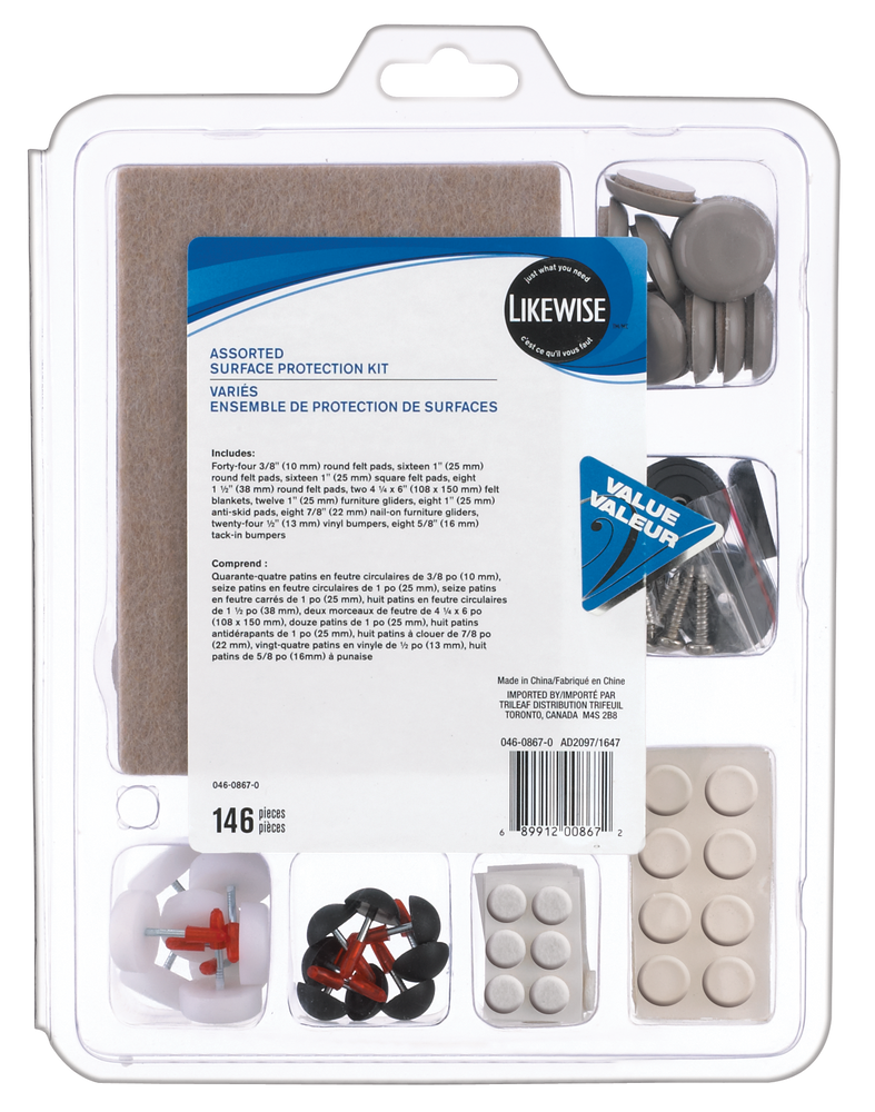 Likewise Assorted Surface Protection Kit, 146pc Canadian Tire