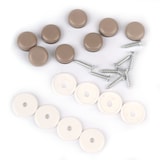 Certified Screw-On Furniture Gliders, Self-Adhesive, For Carpet/Ceramic, 3/4-in, Taupe Composite_or_Mixed