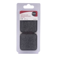 Square Carpeted Furniture Cups, 1-7/8-in