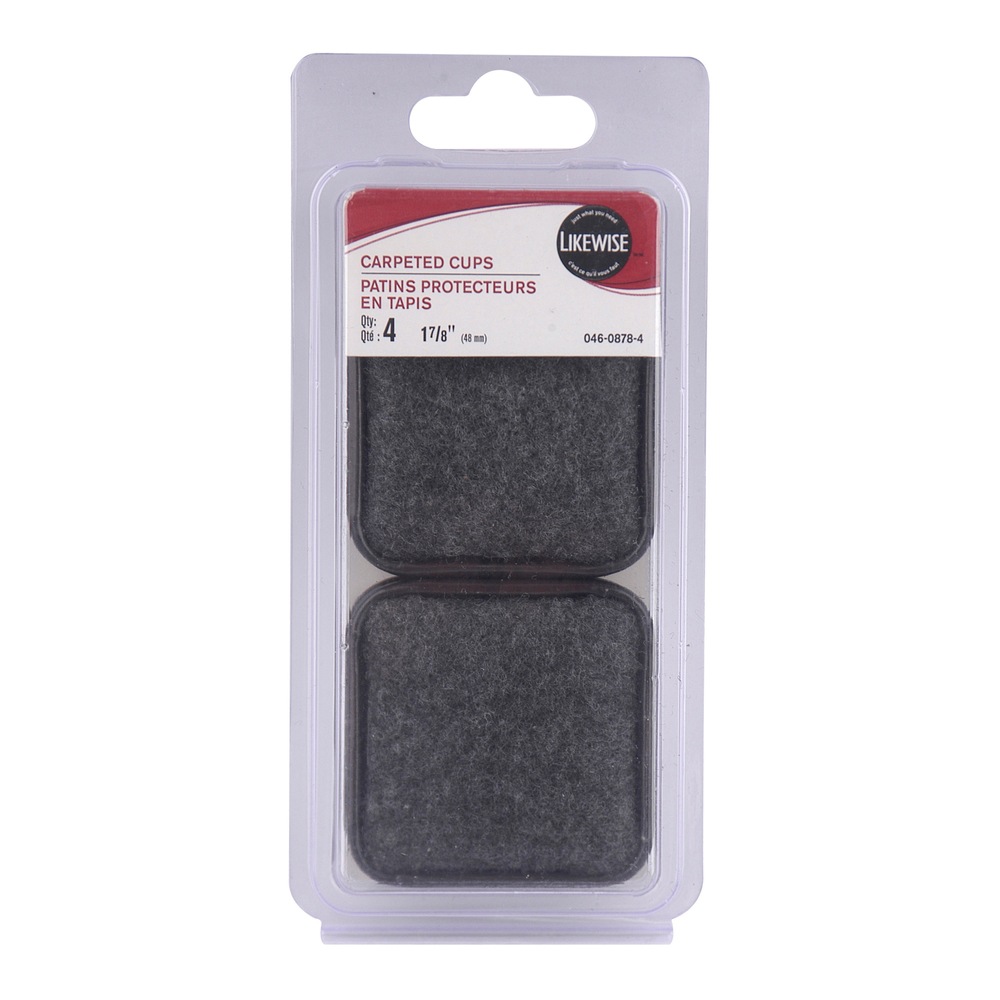 Square Carpeted Furniture Cups, 17/8in Canadian Tire