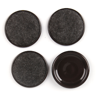 Certified Round Carpet Furniture Cups, For Furniture Legs, 2-in, Brown