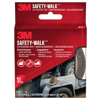 3M Safety-Walk Slip Resist Tape, Self-Adhesive, 1-in x 15-ft, Black, 1-pc