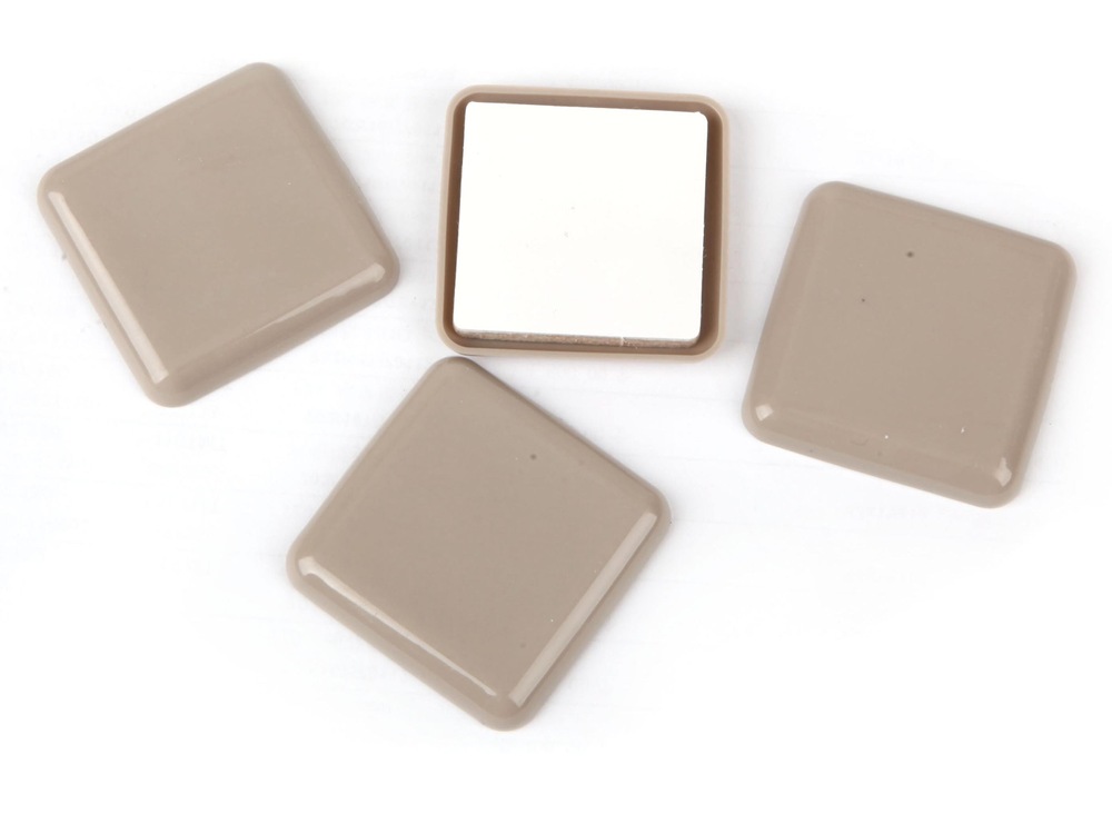 Certified Low Friction Glider Pads, For Ceramic/Carpet, 2in, Taupe