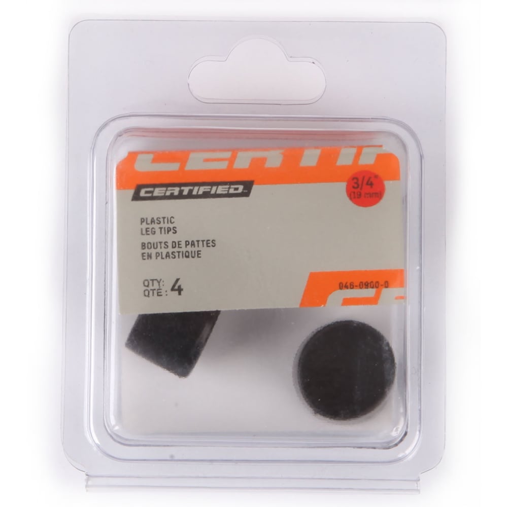 Certified Plastic Leg Tips With Felt, For Carpet and Hardwood Flooring