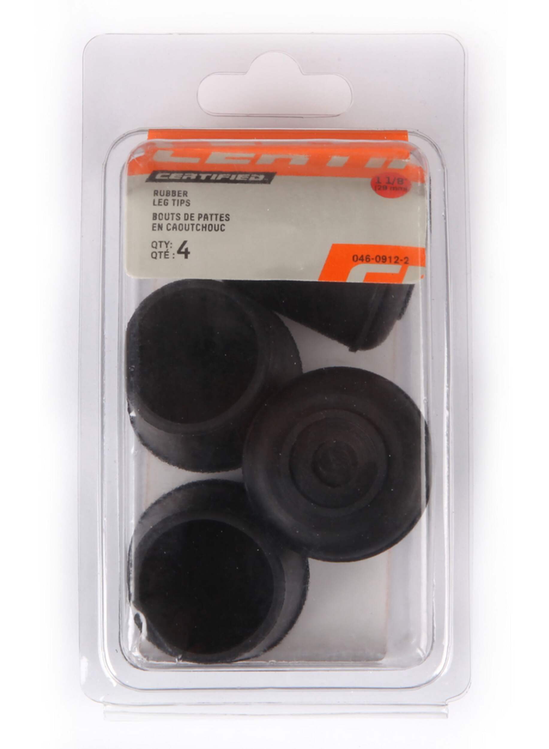 Certified Rubber Leg Tips, For Vinyl/Ceramic/Hardwood/Laminate Flooring