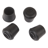 Embouts de pattes en caoutchouc Certified, pour plancher en vinyle, en céramique, en bois franc ou stratifié, 1-1/8 po, noir, paq. 4 Composite_or_Mixed