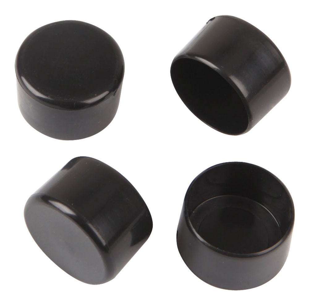 Certified Plastic Leg Tips, For Metal and Wood, 1in, White, 4pc