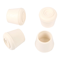 Embouts de pattes en caoutchouc Certified, caoutchouc antidérapant, 7/8 po, noir, paq. 4 Composite_or_Mixed