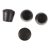 Embouts de pattes en caoutchouc Certified, caoutchouc antidérapant, 7/8 po, noir, paq. 4