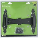 Hillman Ornamental Light Duty Sprint T-Hinge, For Narrow Mounting, Self-Closing Spring, Black, 8-in Front_Flat