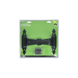 Hillman T-Hinge Ornament, For Narrow Mounting, Removable Pins, Black, 8-in Front_Flat