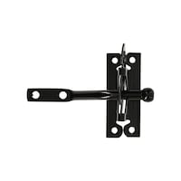 Hillman Automatic Gate Latch, For Out Swing Gates, Black, 2 x 4-in Front_Flat