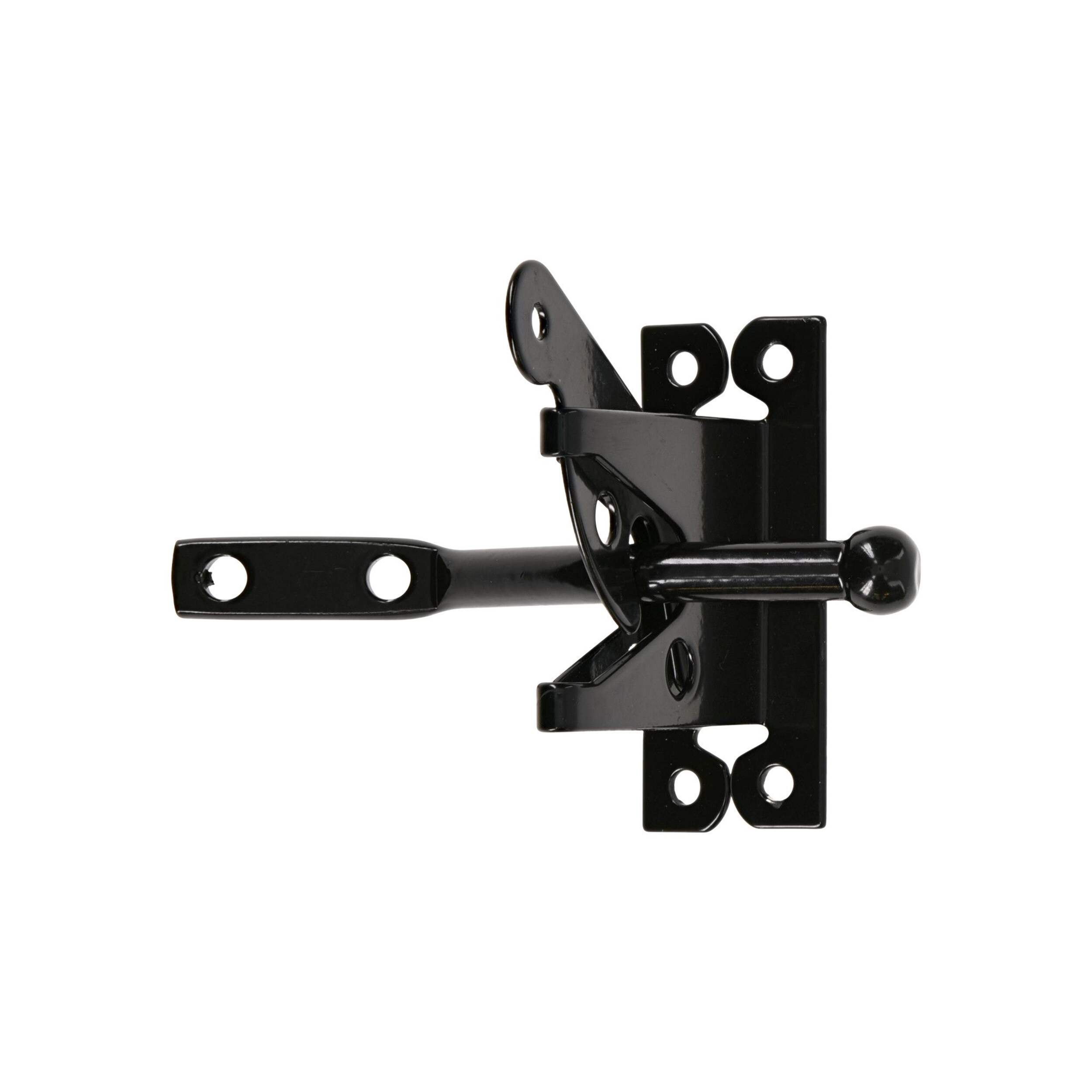 Hillman Automatic Gate Latch, For Out Swing Gates, Black, 2 x 4-in ...