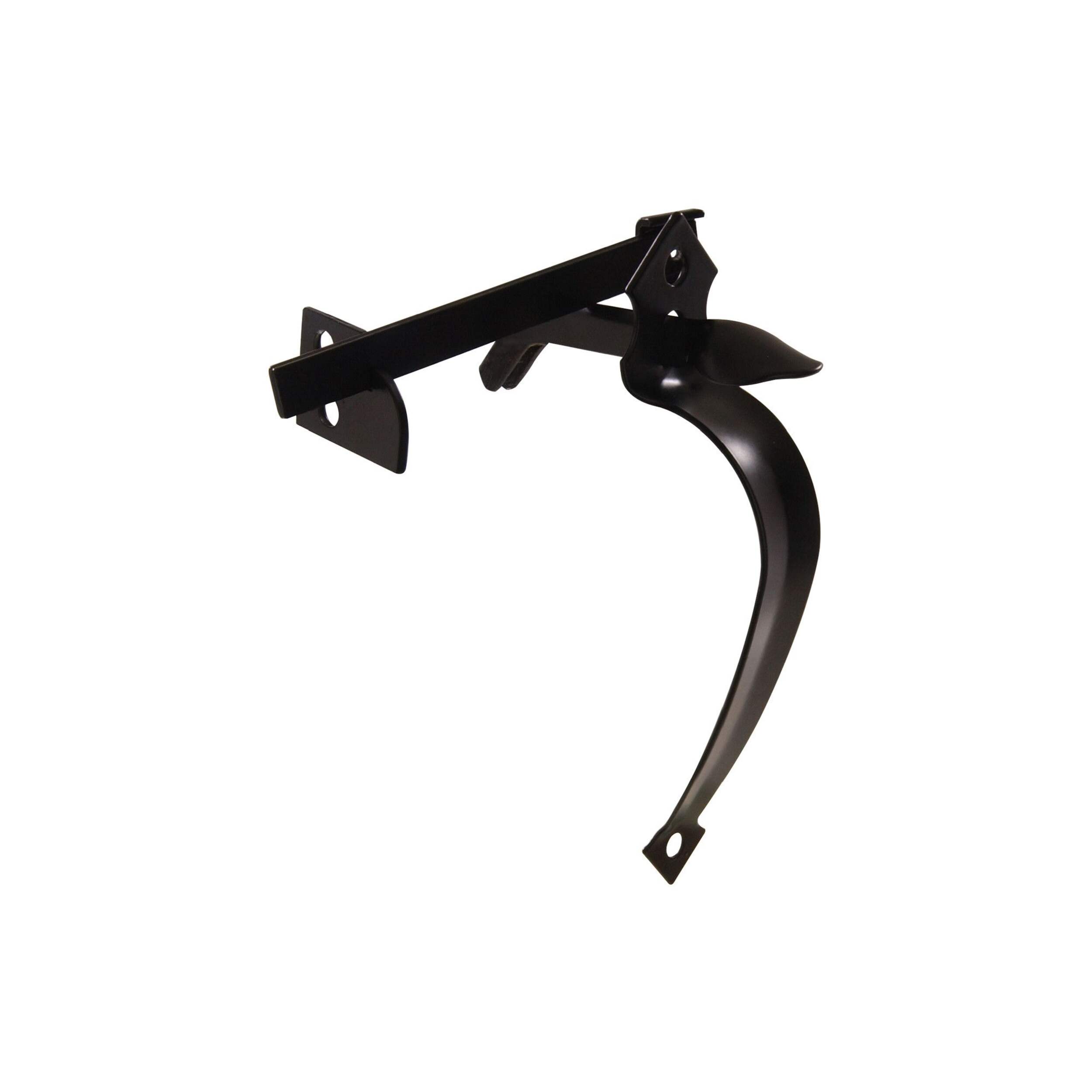 Hillman Swinging Thumb Latch, Black, 11-1/2 x 3-3/4-in Front_Three_Fourths_Angled_Right