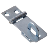 Fixed Staple Safety Hasp, Galvanized Front_Three_Fourths_Angled_Right