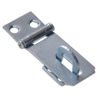 Fixed Staple Safety Hasp, Galvanized Front_Three_Fourths_Angled_Right