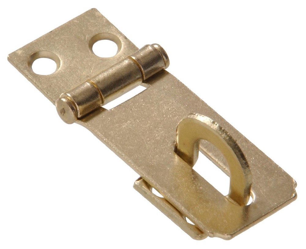 Fixed Staple Safety Hasp, Brass Canadian Tire