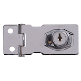 Key Lock Hasp, Copper-Plated Overhead_Flat