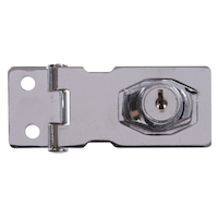 Key Lock Hasp, Copper-Plated Overhead_Flat