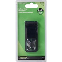 Hillman Fixed Staple Safety Hasp, Black, 3-1/2-in Front_Flat