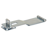 Hillman Swivel Staple Safety Hasp, Latching Without Padlock, Zinc-Plated, 6-in Front_Angled_Left