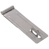 Hillman Fixed Staple Safety Hasp, Galvanized, 6-in Front_Three_Fourths_Angled_Right