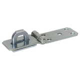 Hillman Fixed Staples Safety Hasp, Mounting Hardware Included, Zinc-Plated, 7-1/4-in Overhead_Plunge