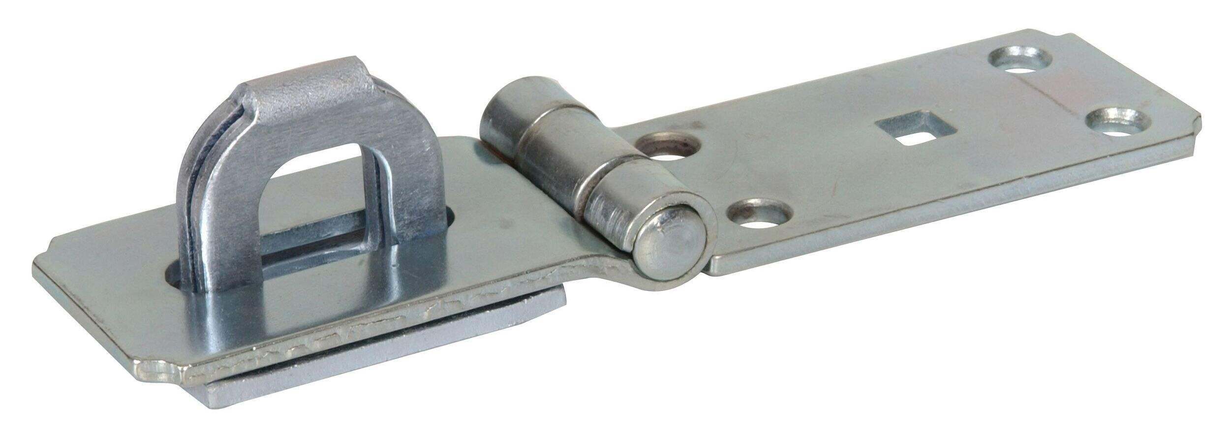 Hillman Fixed Staples Safety Hasp, Mounting Hardware Included, Zinc-Plated, 7-1/4-in Overhead_Plunge