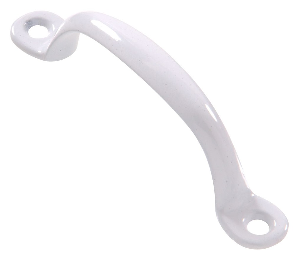 Hillman Decorative Door Pull, For Metal/Wooden Doors, White, 33/4in