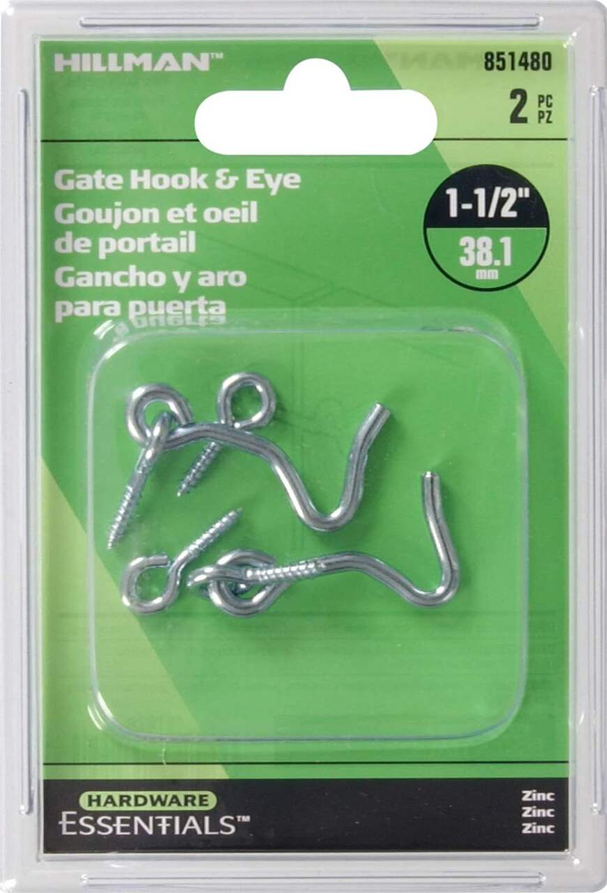 Gate Hook & Eye, Zinc-Plated
