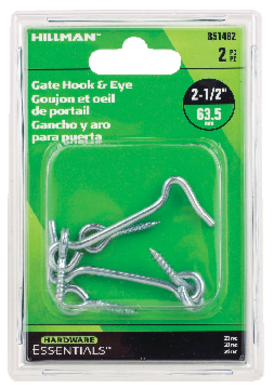 Gate Hook & Eye, Zinc-Plated