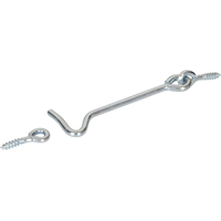 Gate Hook & Eye, Zinc-Plated Front_Three_Fourths_Angled_Left