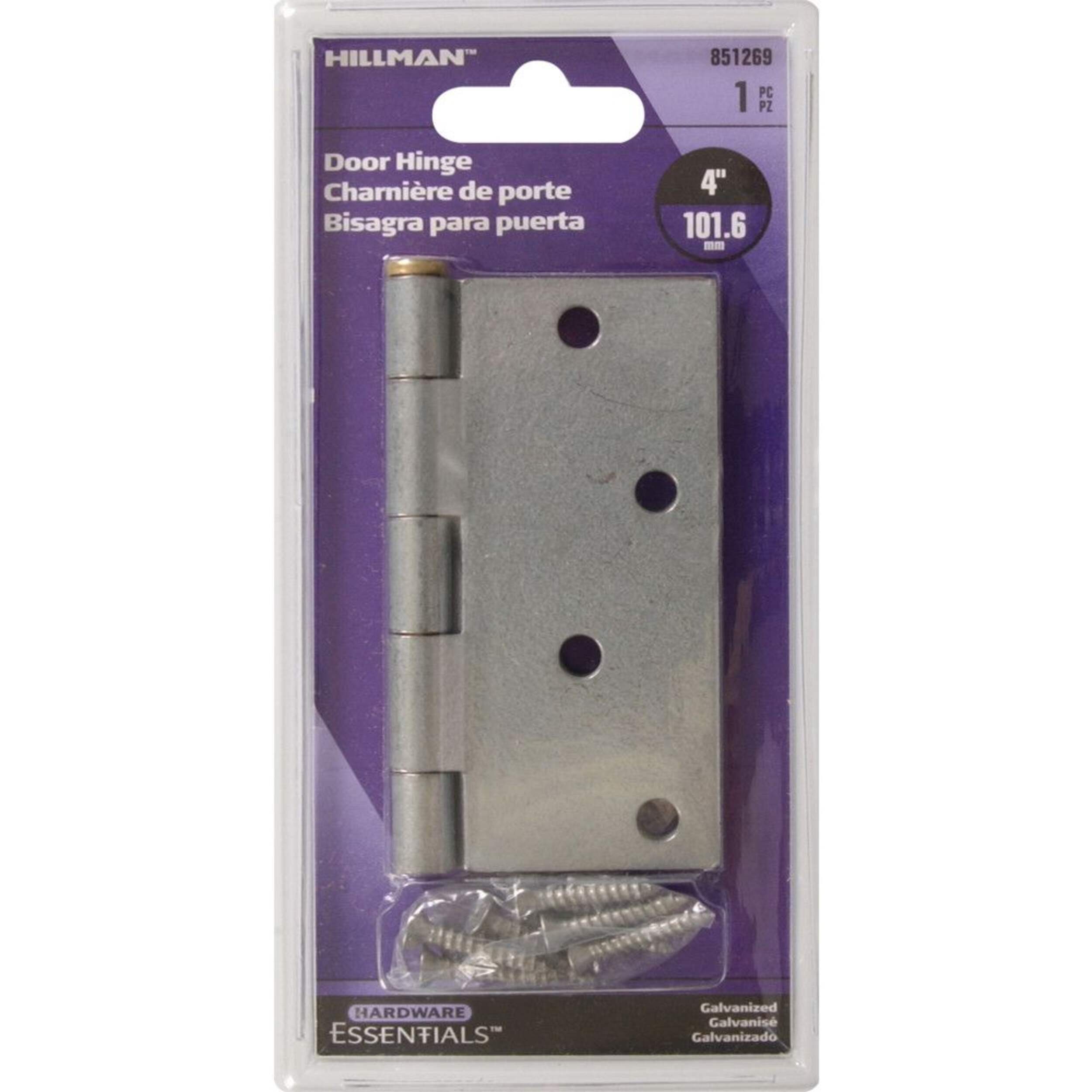 Hillman Galvanized Butt Hinge, For General Purpose, Removable Pins, 4-in Front_Flat