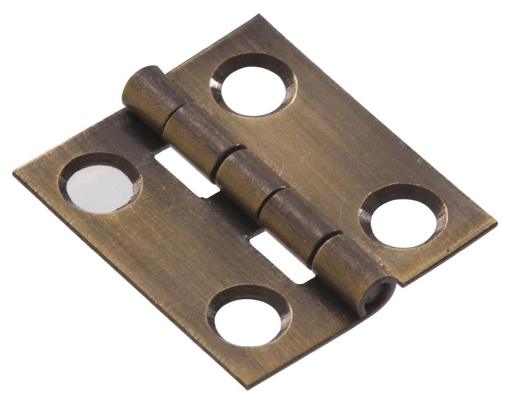 Hillman 851184 Steel Narrow Surface Mount Cupboard Hinges, Antique