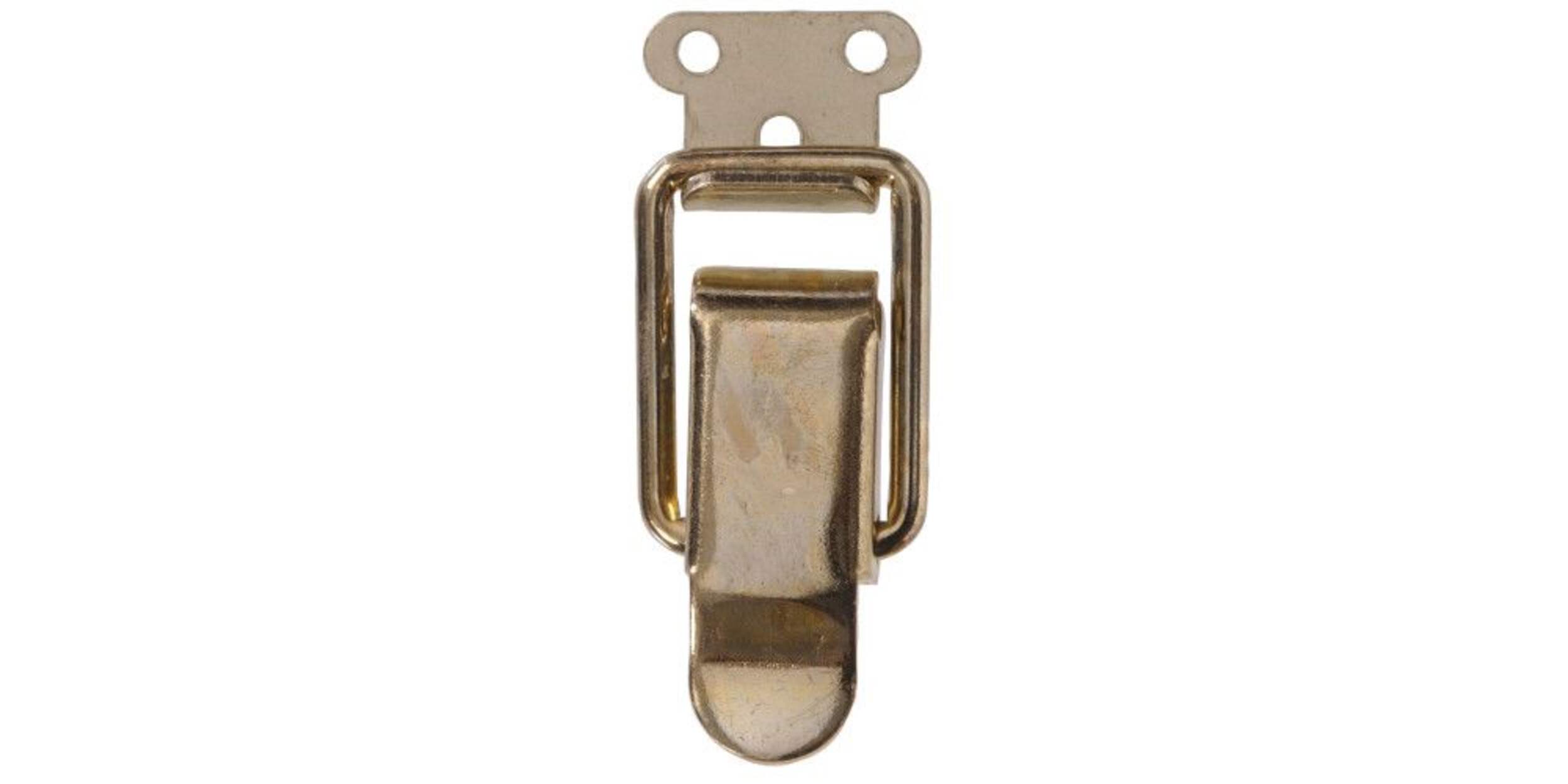 Hillman Drawer Catch For Trunks/Chests/Tool Boxes/Surface Mount, Brass Plated Front_Flat
