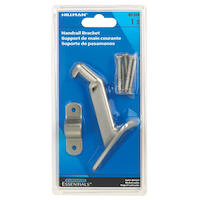 Handrail Bracket, Antique Brass Front_Flat