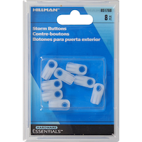 Hillman Plastic Button Secure Screens, Mounting Hardware Included, White