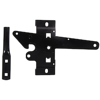 Hillman Gate Latch, For Heavy Duty/Post Mount, Hook Included, Black, Assorted Sizes