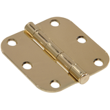 Hillman 852801 Residential 5/8-in Round Interior Door Hinge, Brass-Plated, 3-in Front_Elevated