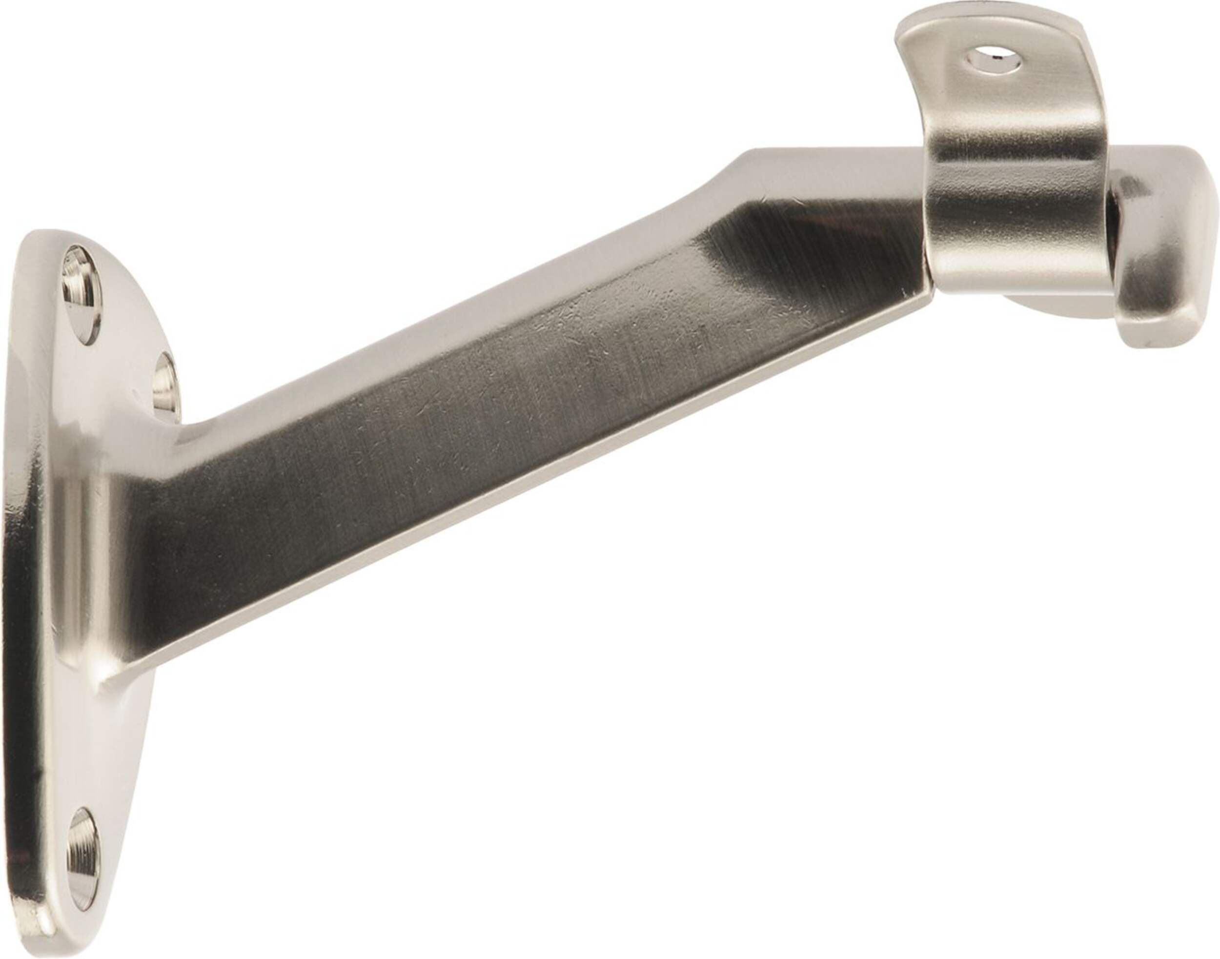 Hillman Plated Extended Neck Handrails, Long Style, Antique Brass Side_Left