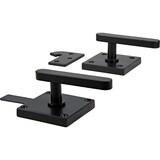 Hillman Contemporary Gate Latch with Lever Handle, Black Front_Three_Fourths_Angled_Right